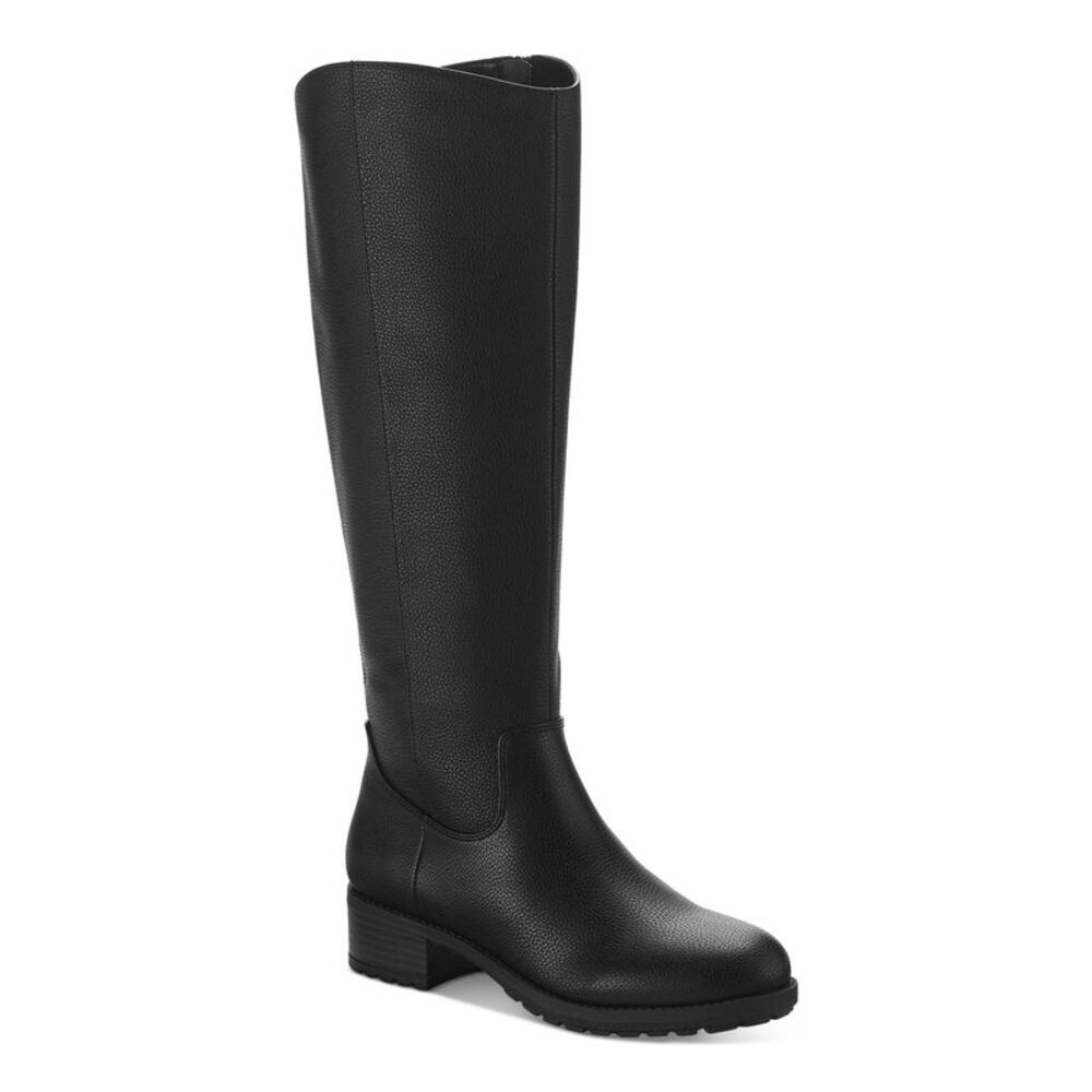 STYLE & COMPANY Womens Black Graciee Round Toe Block Heel Riding Boot 5.5 M
